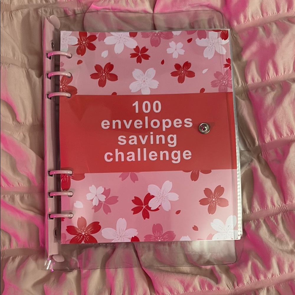 Floral 100 Envelopes Saving Challenge binder